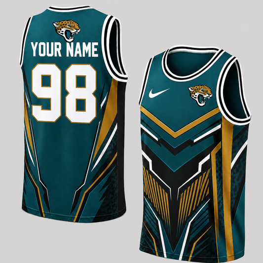 Premium NFL x JAX Personalized Football Fan Tank Top Custom Name Number Sport Shirt 220626