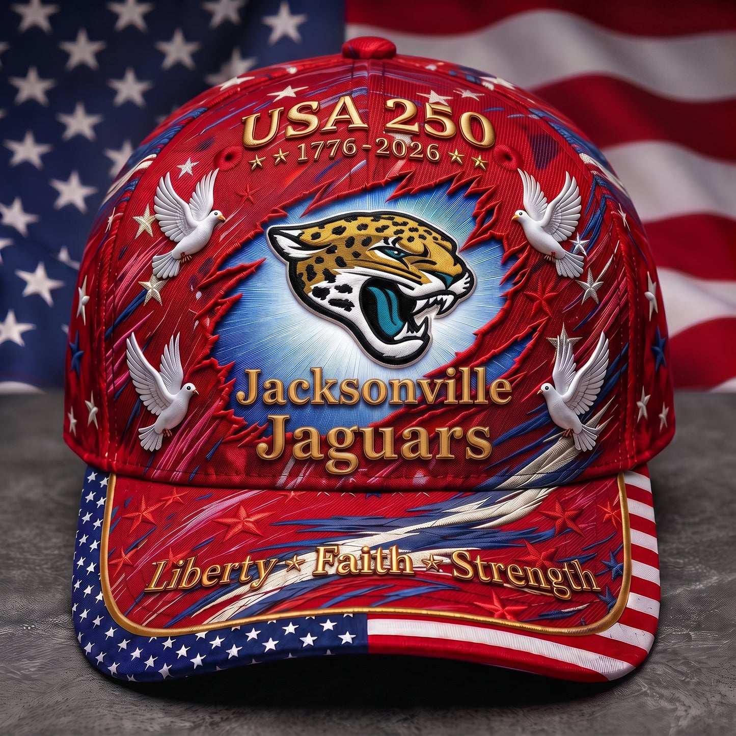 Premium NFL x JJ 250 Years Anniversary Of Freedom Cap V4  260626