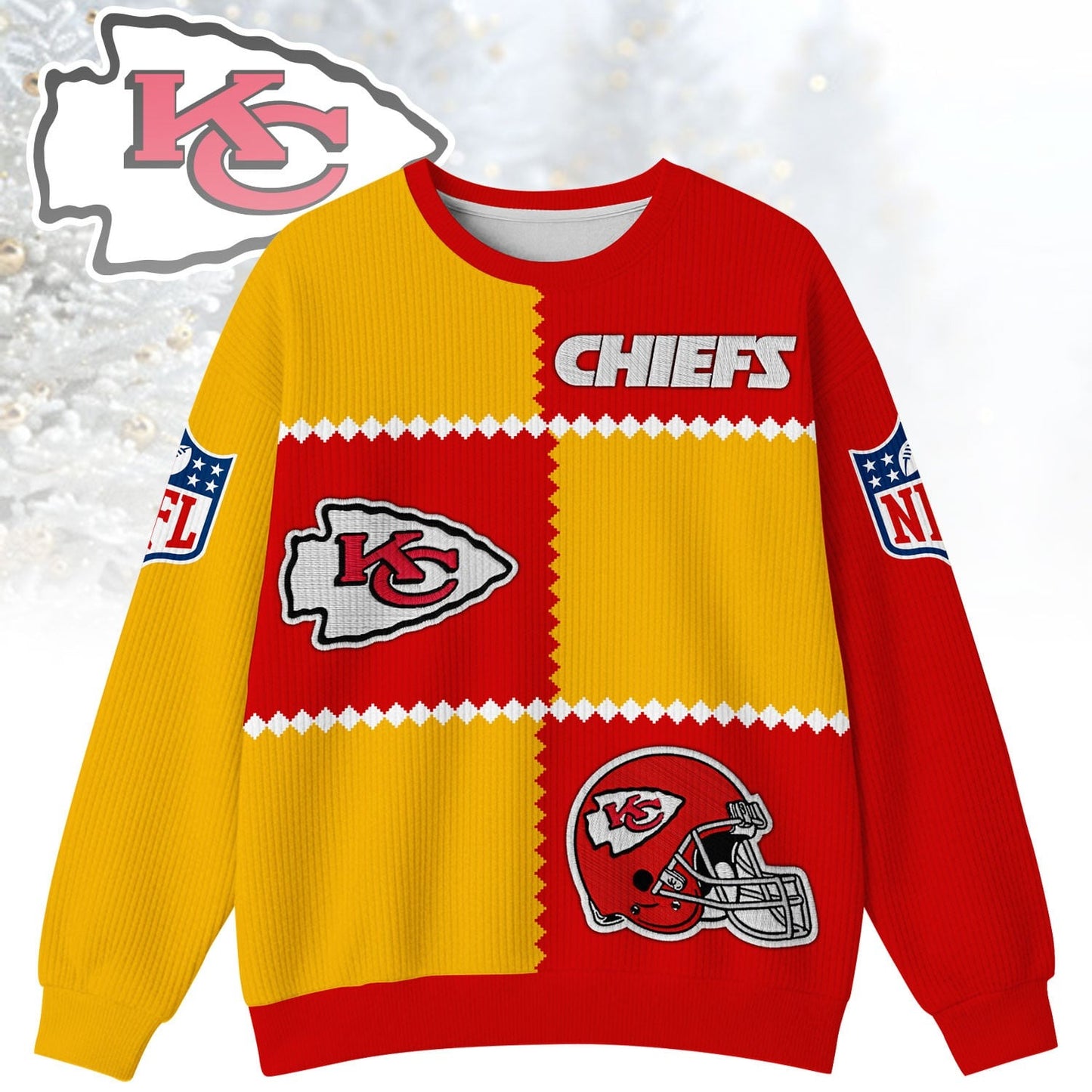 Premium NFL x KC Cozy Holiday SweatShirt NDT NHM