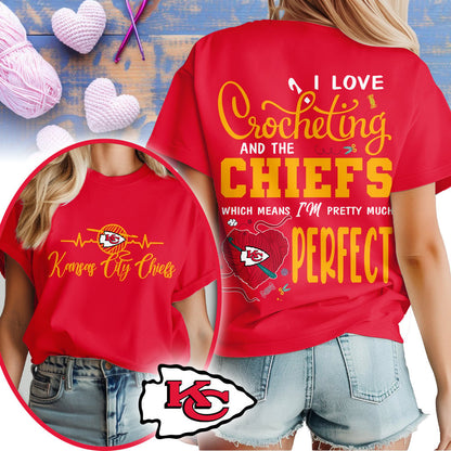 Premium NFL x KCC Crochet Fan 3D Shirt NDT NHM 2810