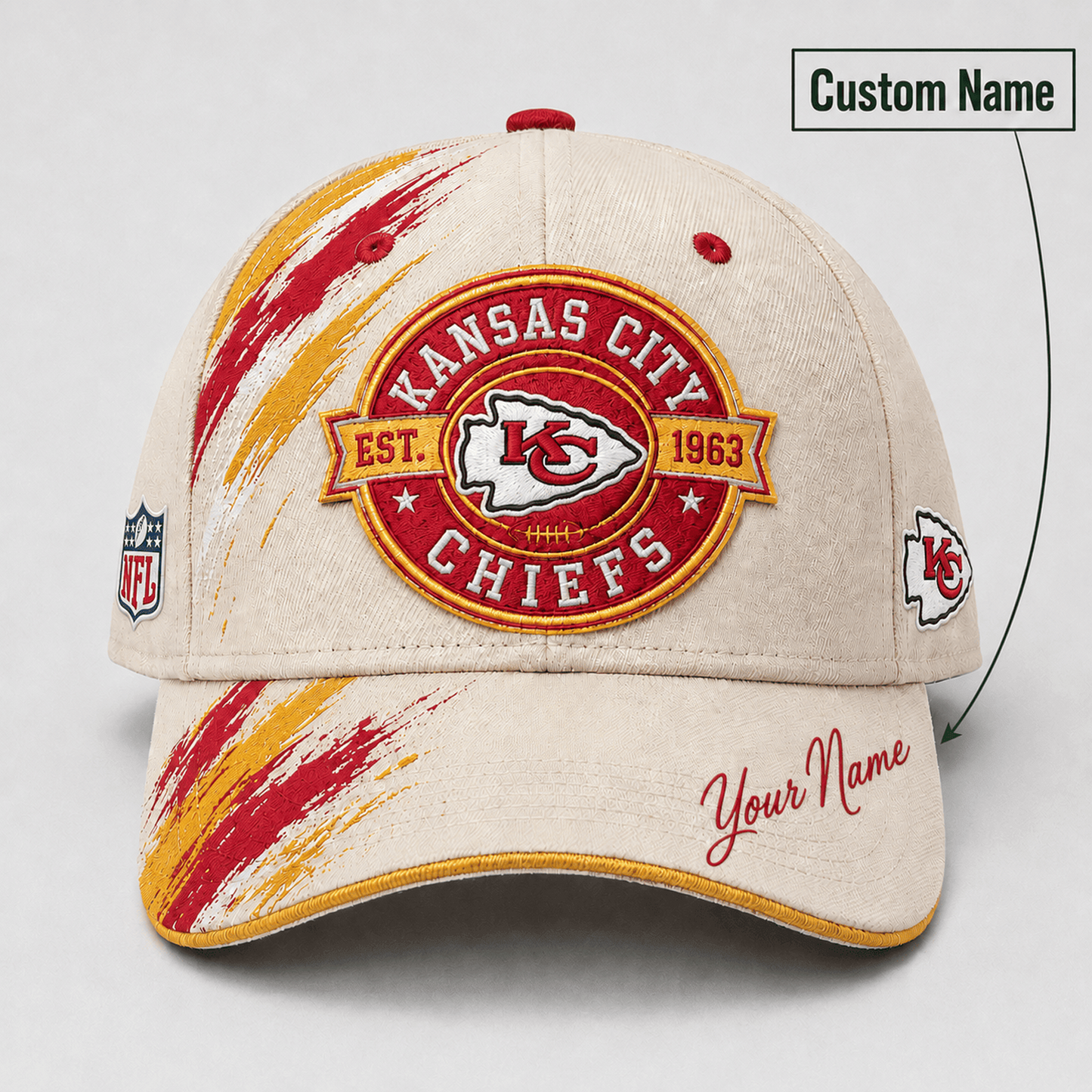 Premium NFL x KCC Custom Name Cap For Football Fans Loving Sporty Style 030726