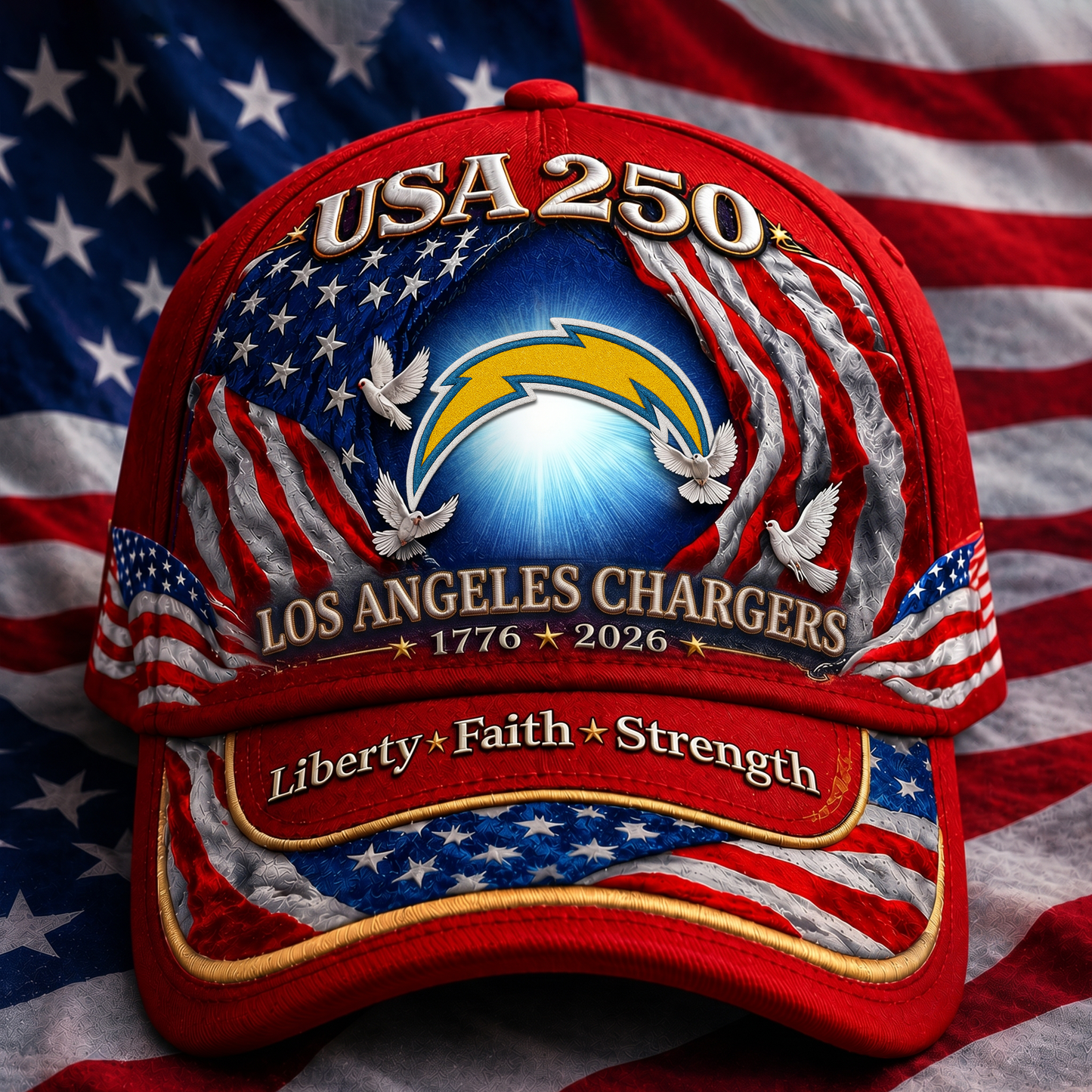 Premium NFL x LAC 250 Years  Anniversary Of Freedom  Cap 220626