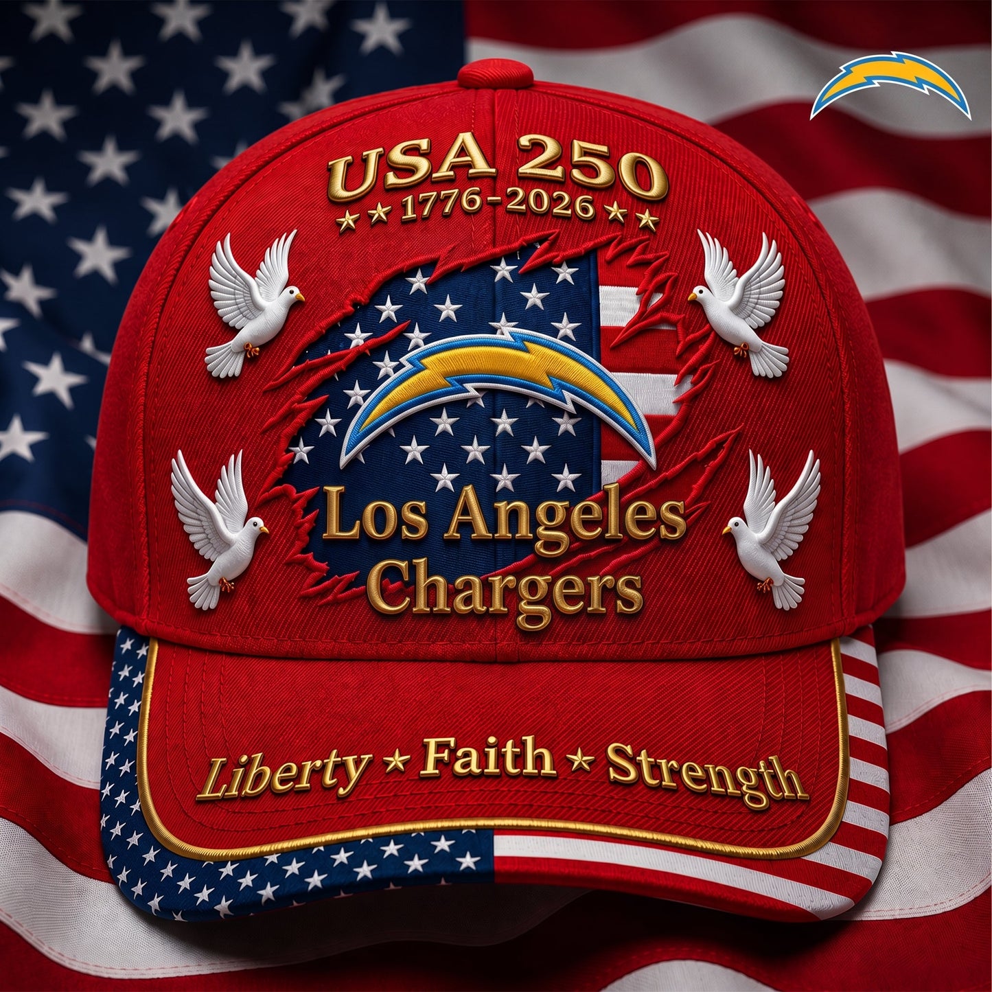 Premium NFL x LAC 250 Years Anniversary Of Freedom Cap V2  260626