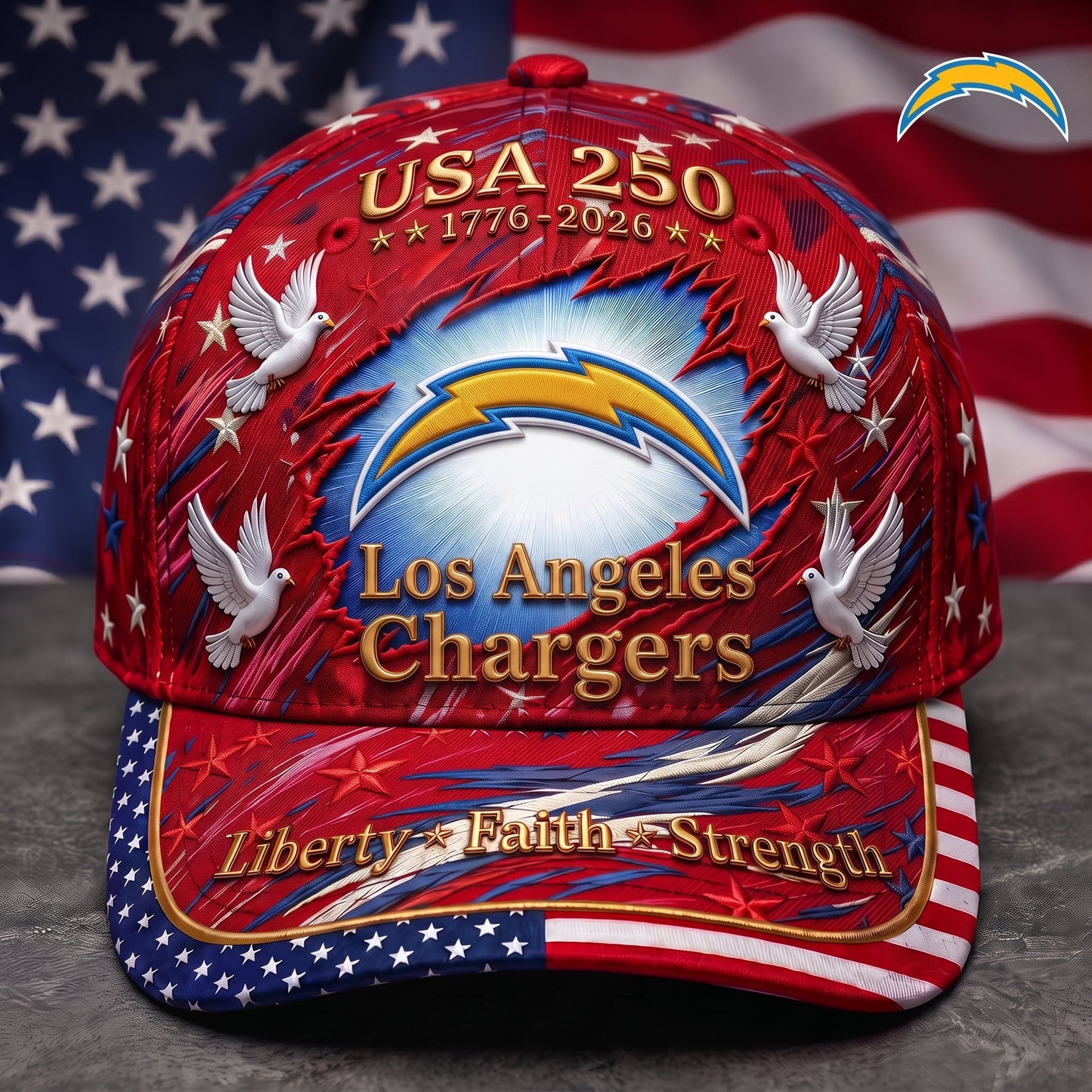Premium NFL x LAC 250 Years Anniversary Of Freedom Cap V4  260626