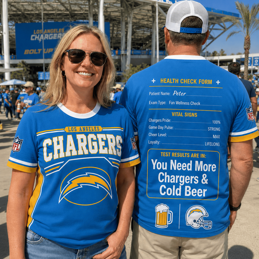 Premium NFL x LAC Funny Personalized Health Check Form 3D Shirt Football Enthusiasts 040726