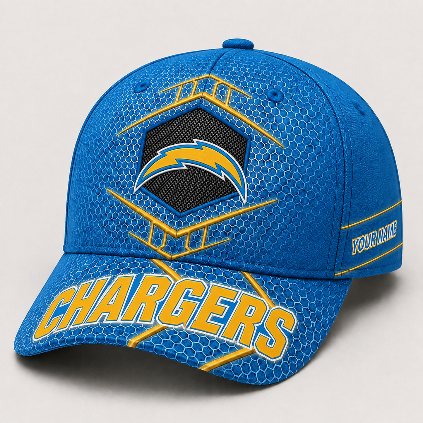 Premium NFL x LAC Honeycomb Custom Name Cap for Loyal Fans