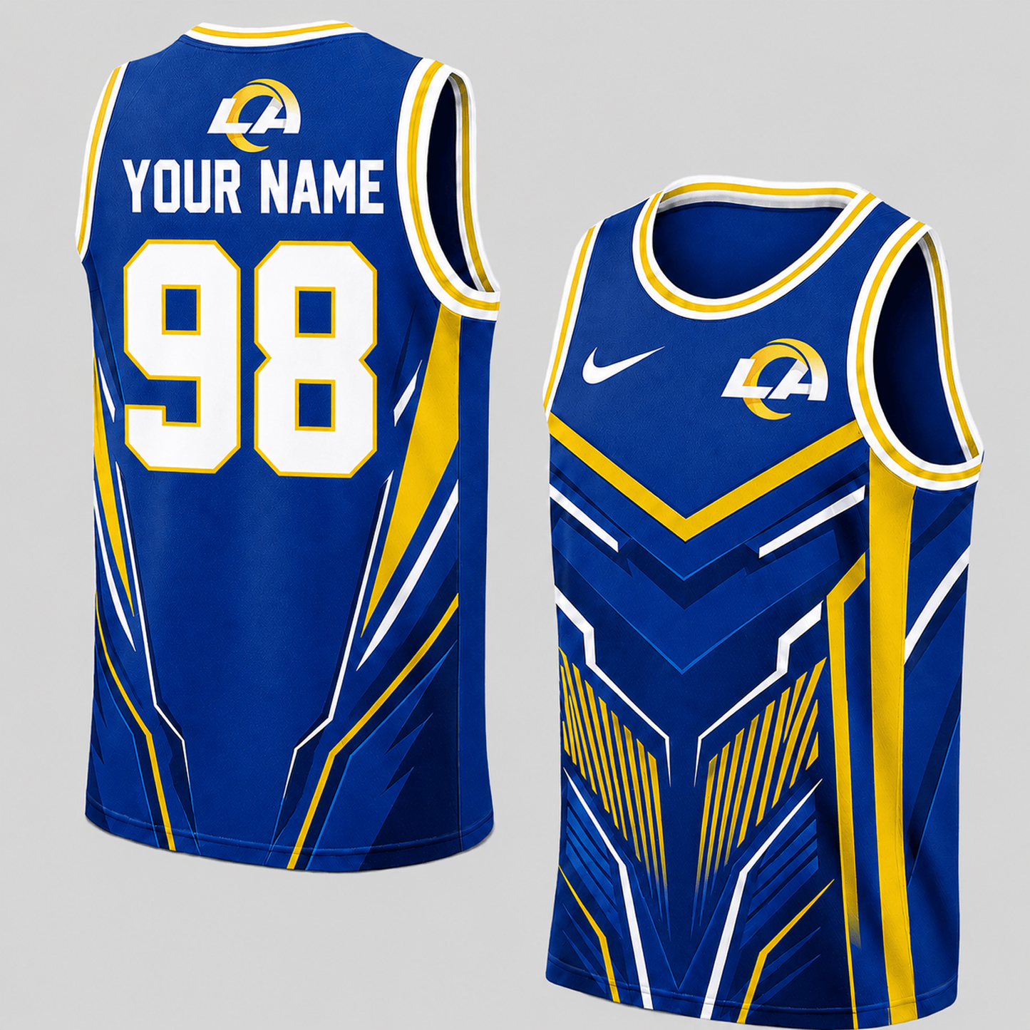 Premium NFL x LAR Personalized Football Fan Tank Top Custom Name Number Sport Shirt 220626