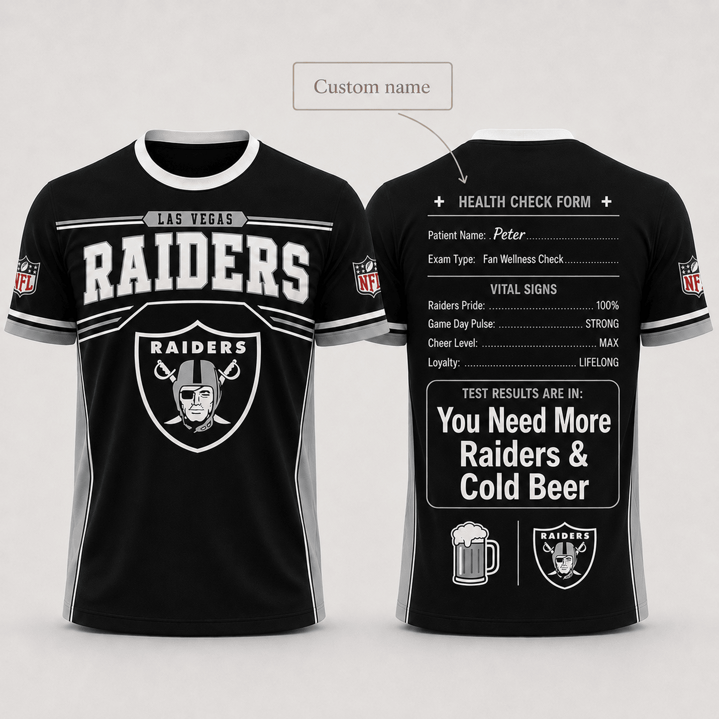 Premium NFL x LVR Funny Personalized Health Check Form 3D Shirt Football Enthusiasts 040726