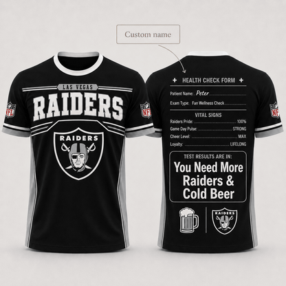 Premium NFL x LVR Funny Personalized Health Check Form 3D Shirt Football Enthusiasts 040726