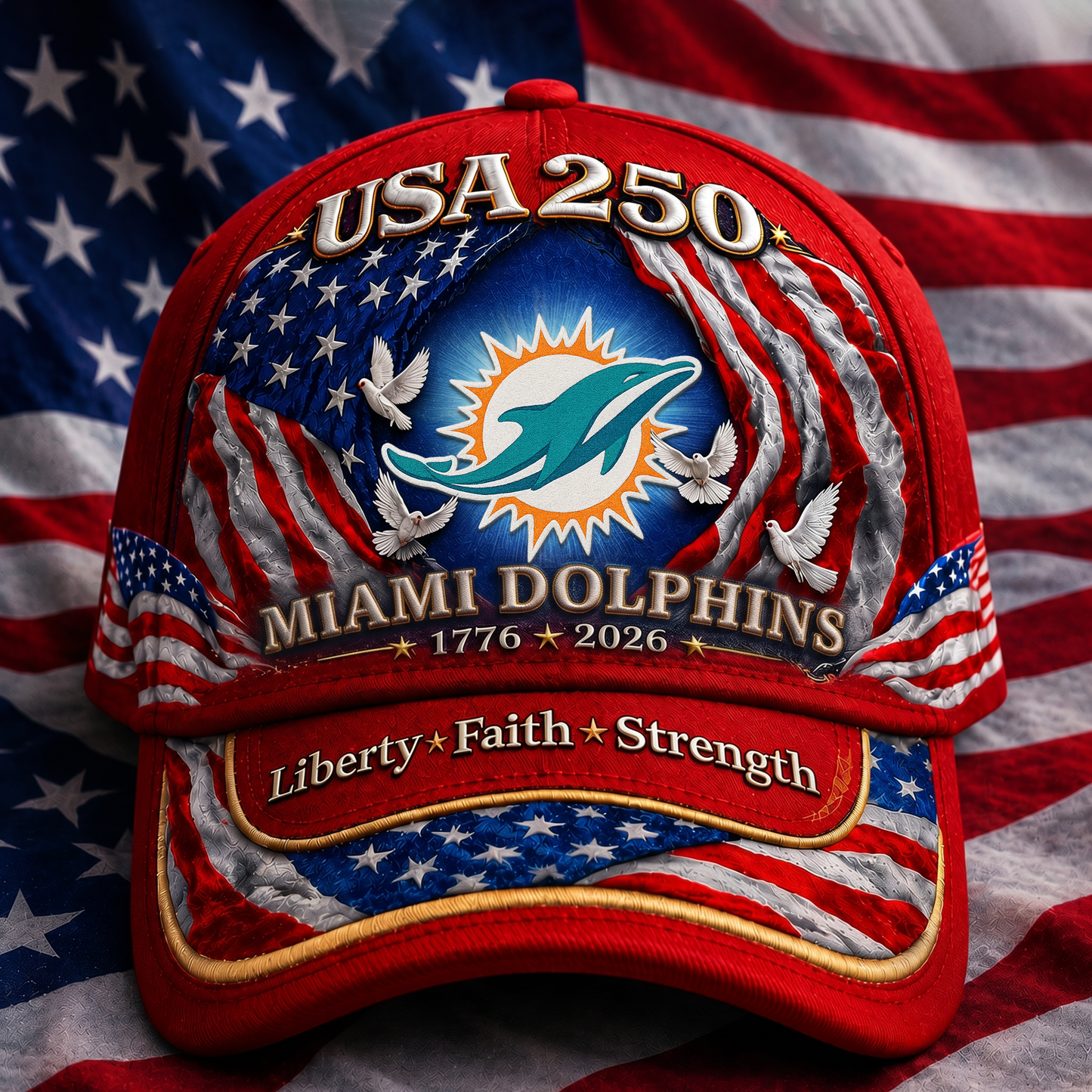 Premium NFL x MD 250 Years  Anniversary Of Freedom  Cap 220626