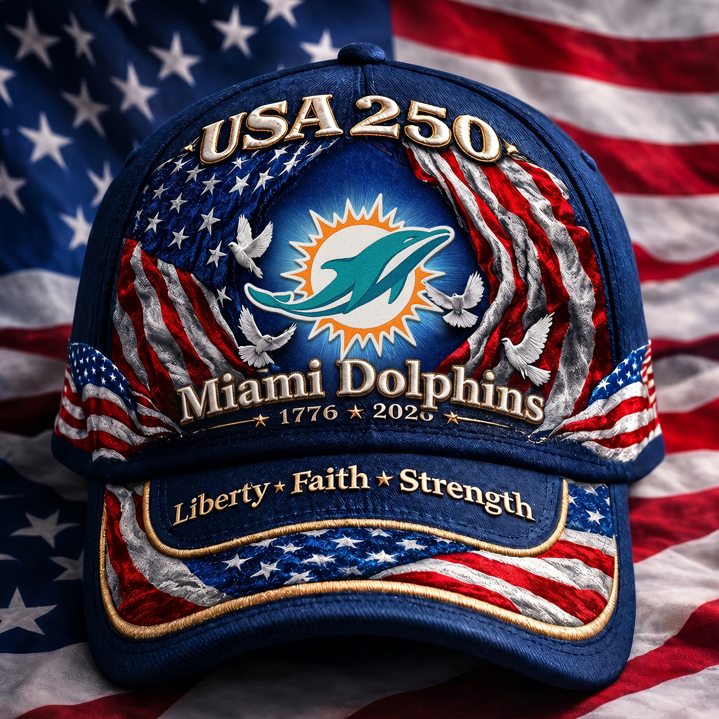 Premium NFL x MD 250 Years  Anniversary Of Freedom  Cap 220626