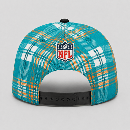 Premium NFL x MIA Plaid Game Day Style cap