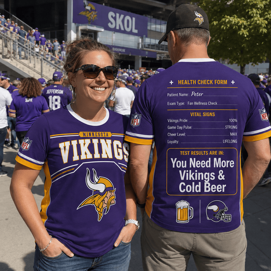 Premium NFL x MIN Funny Personalized Health Check Form 3D Shirt Football Enthusiasts 040726