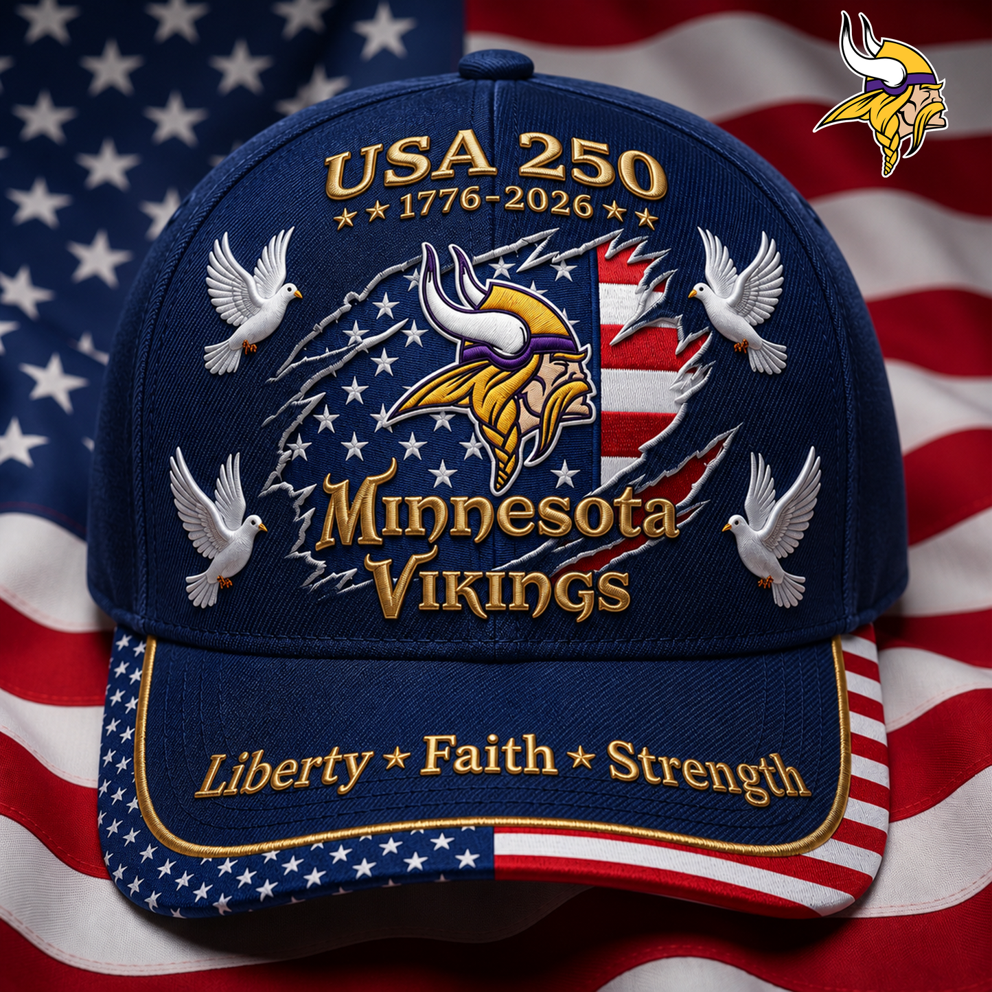 Premium NFL x MV 250 Years Anniversary Of Freedom Cap V2  260626