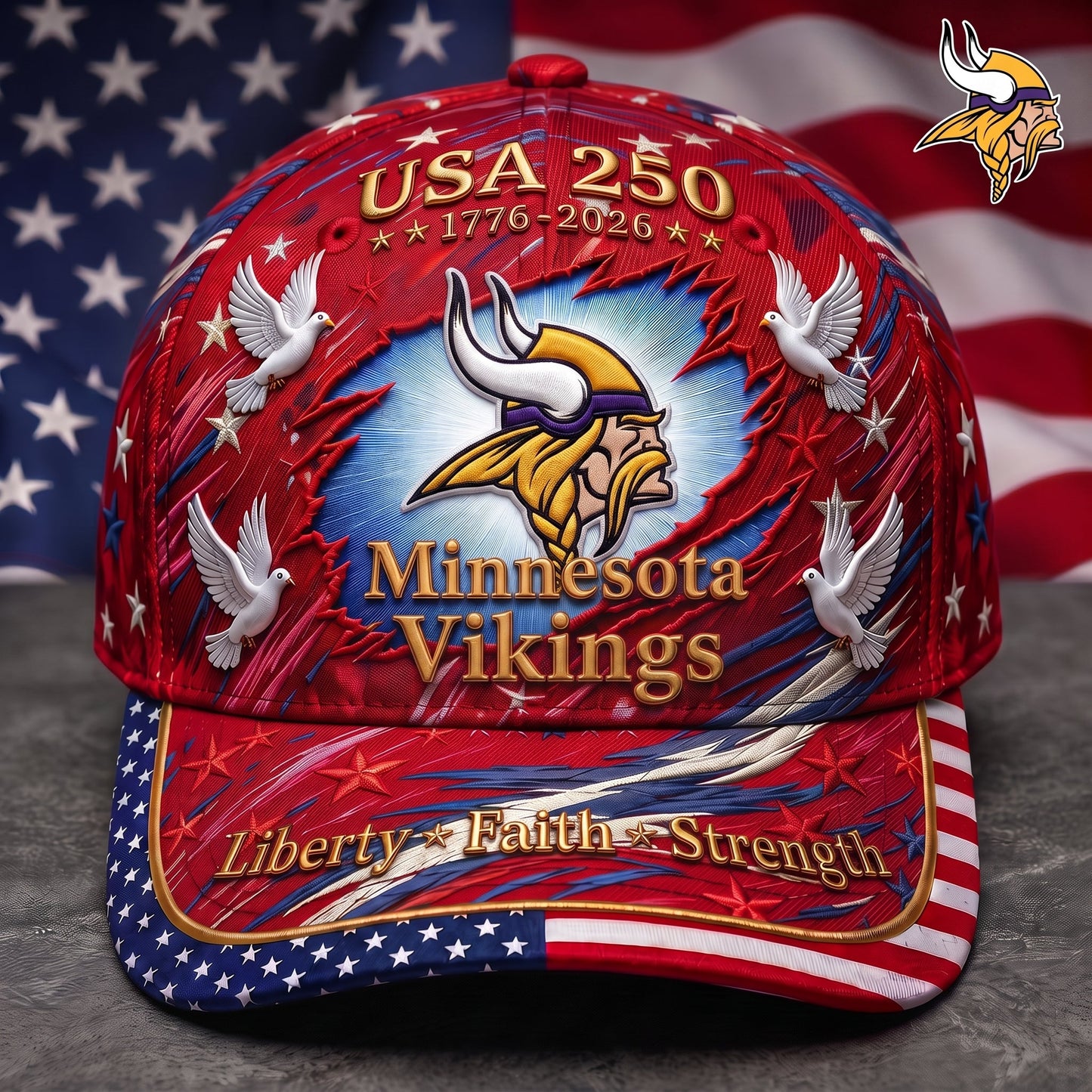 Premium NFL x MV 250 Years Anniversary Of Freedom Cap V4  260626