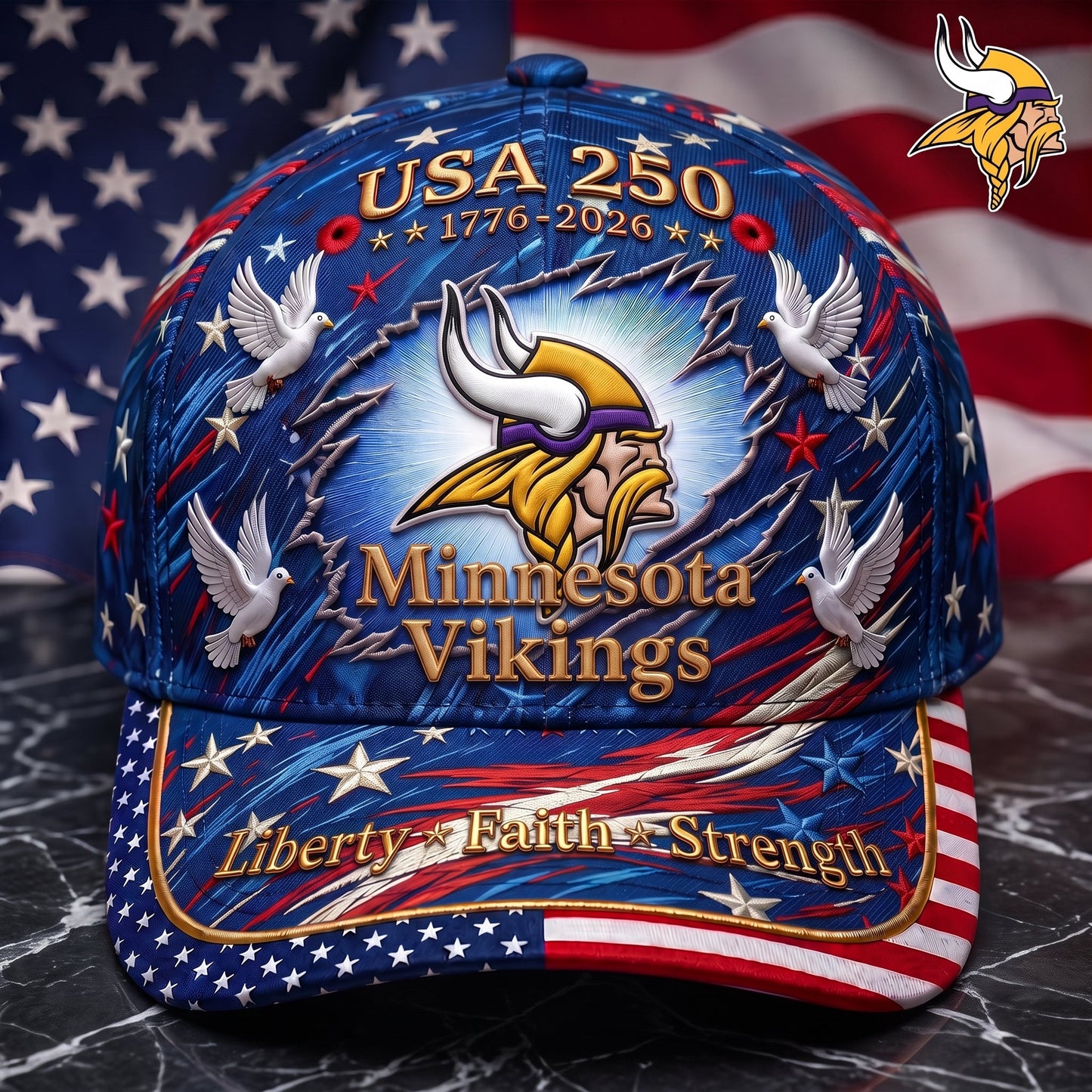 Premium NFL x MV 250 Years Anniversary Of Freedom Cap V4  260626