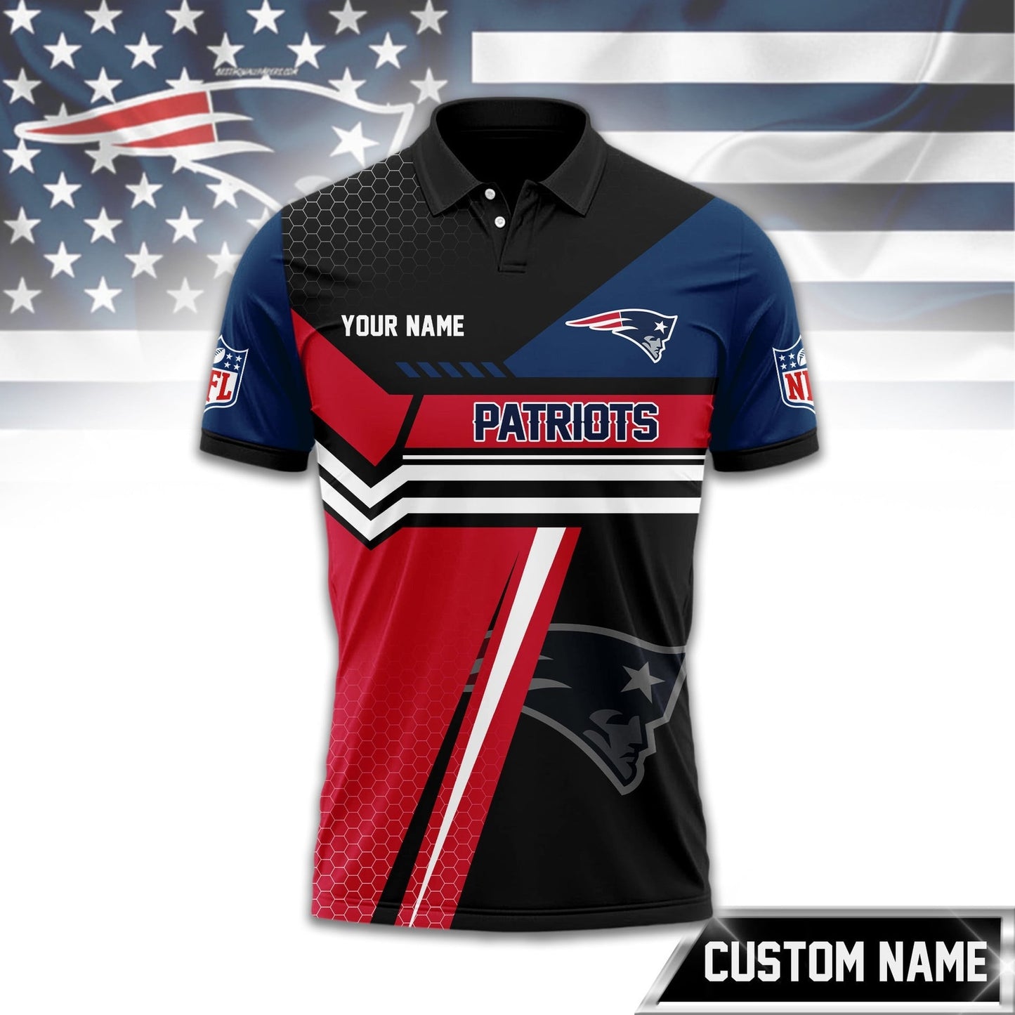 Premium NFL x NE Inspired Custom Game Day Polo NDT NHM