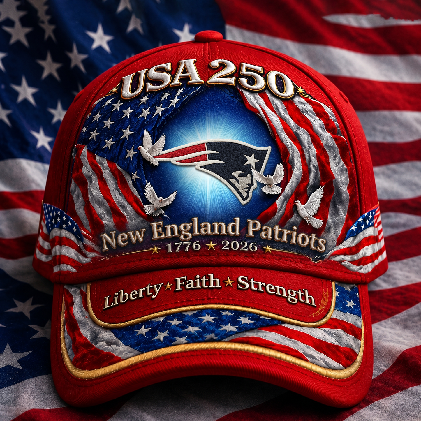 Premium NFL x NEP 250 Years  Anniversary Of Freedom  Cap 220626