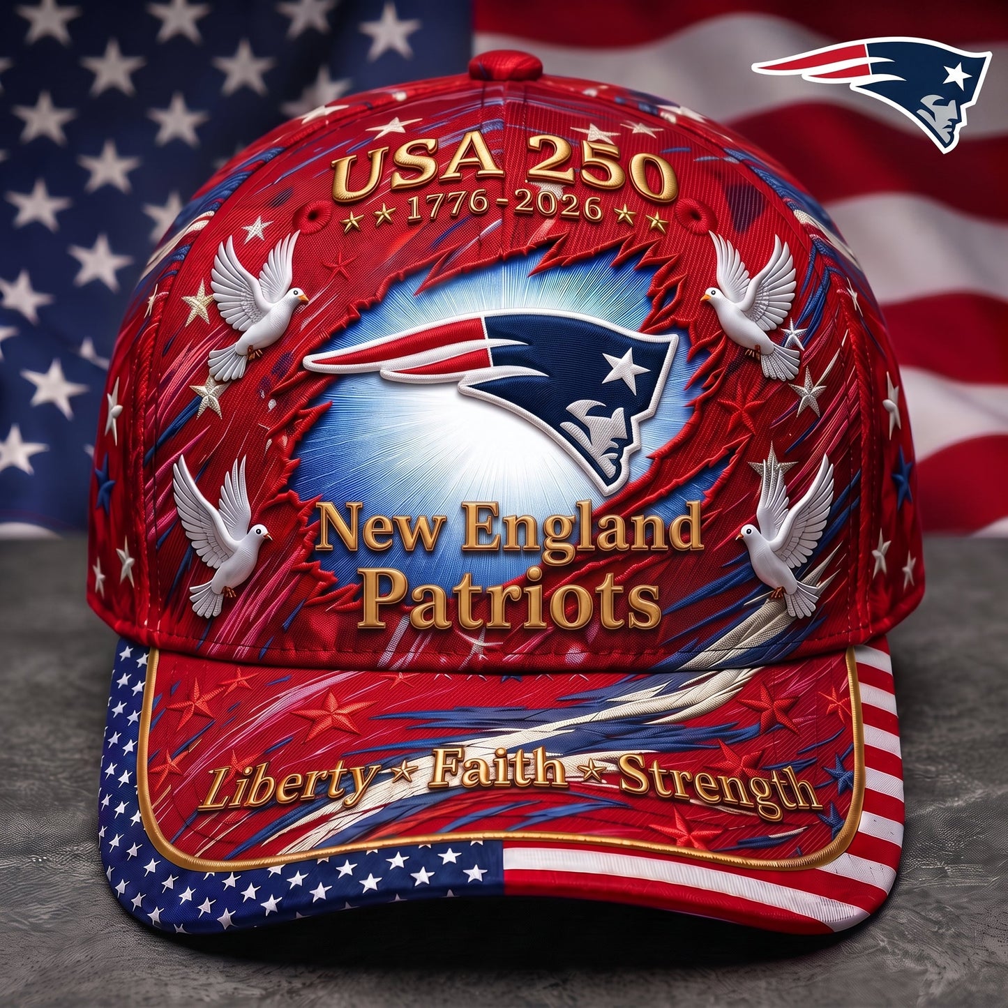Premium NFL x NEP 250 Years Anniversary Of Freedom Cap V4  260626