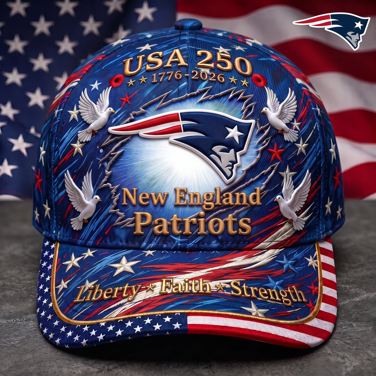 Premium NFL x NEP 250 Years Anniversary Of Freedom Cap V4  260626