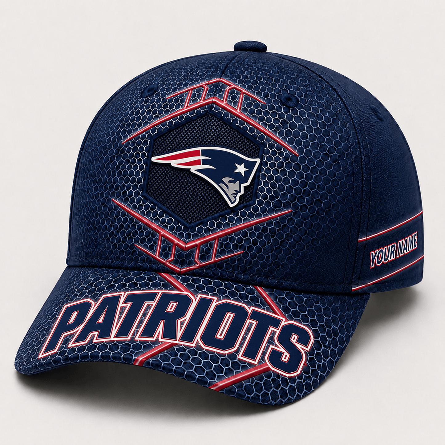 Premium NFL x NEP Honeycomb Custom Name Cap for Loyal Fans