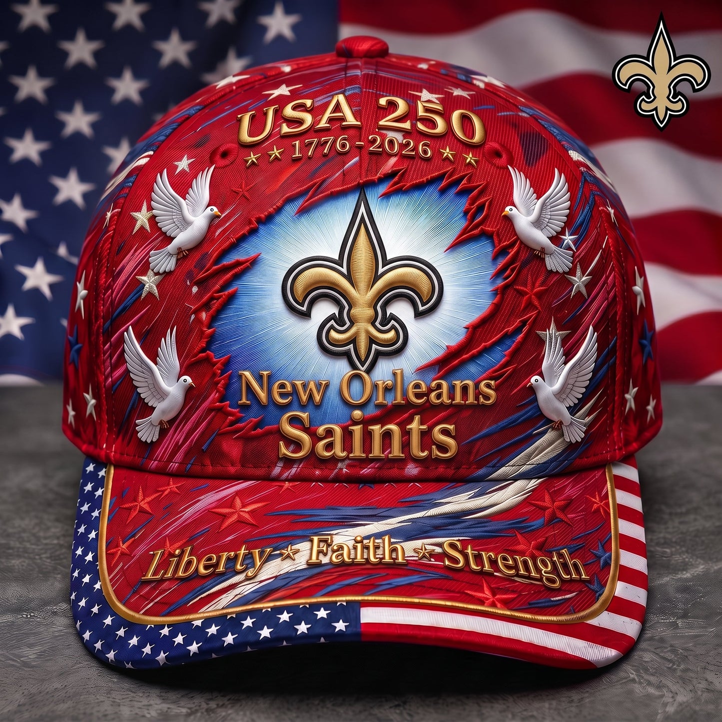 Premium NFL x NOS 250 Years Anniversary Of Freedom Cap V4  260626