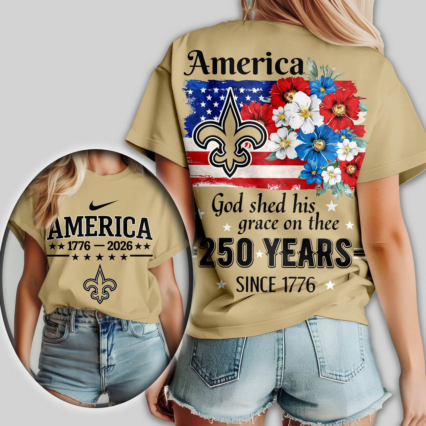 Premium NFL x NOS America God Shed His Grace On Thee Women Shirt NDT VHM