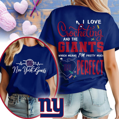 Premium NFL x NYG Crochet Fan 3D Shirt NDT NHM 2810