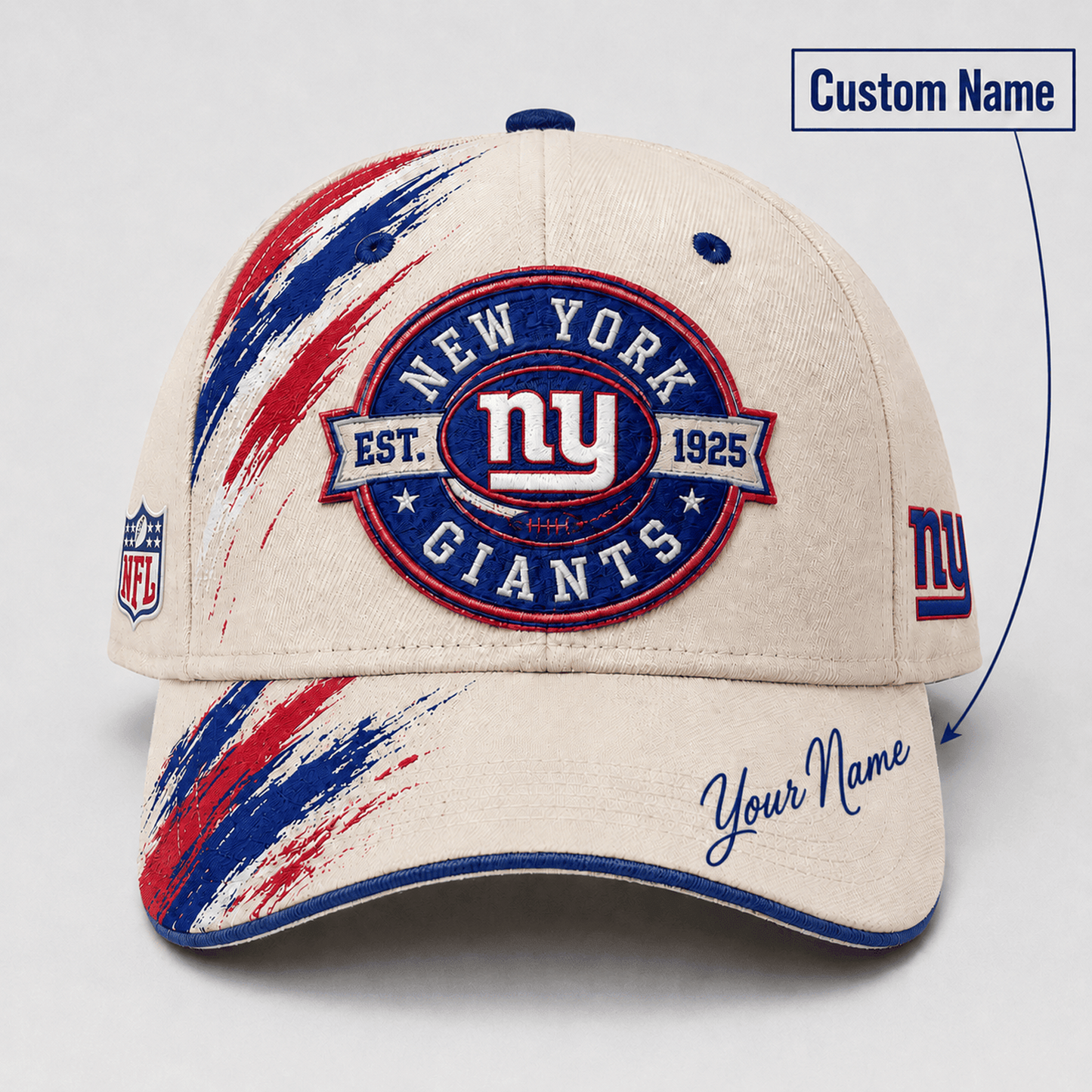 Premium NFL x NYG Custom Name Cap For Football Fans Loving Sporty Style 030726