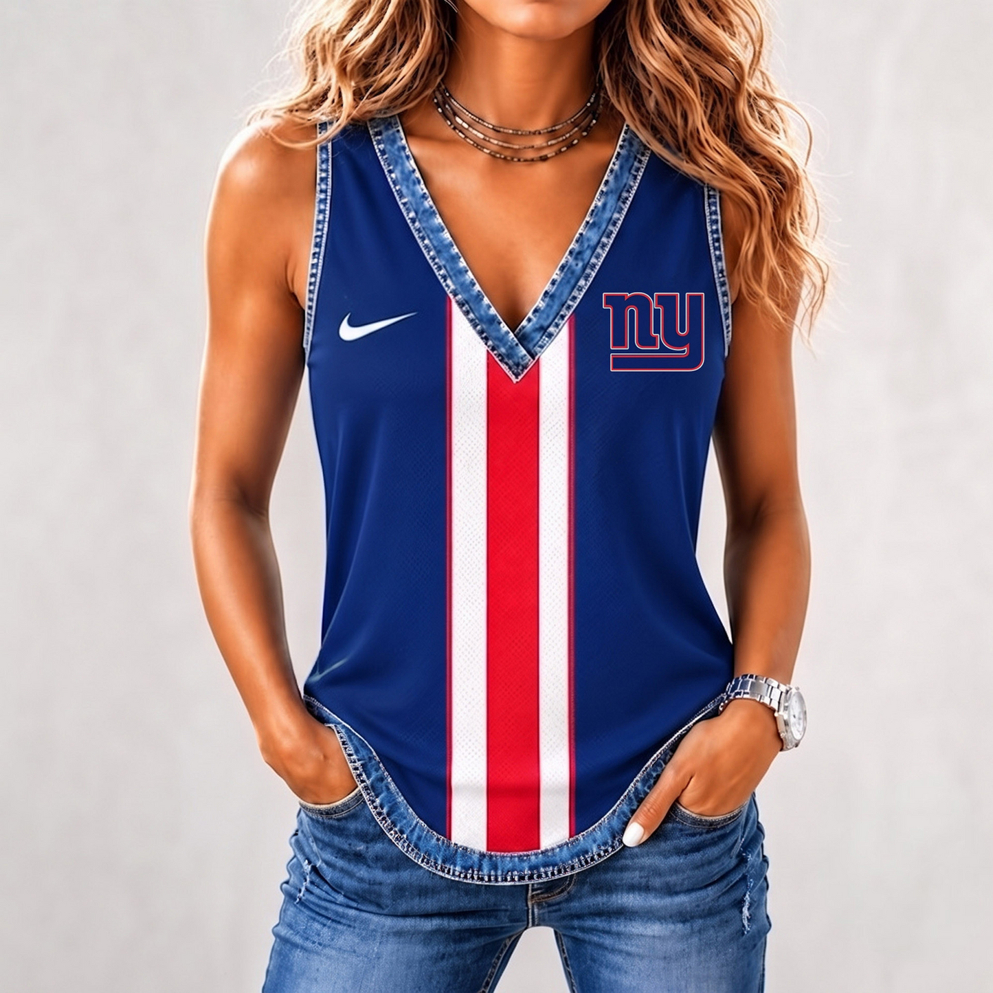 Premium NFL x NYG Game Day Sleeveless Top Shirt