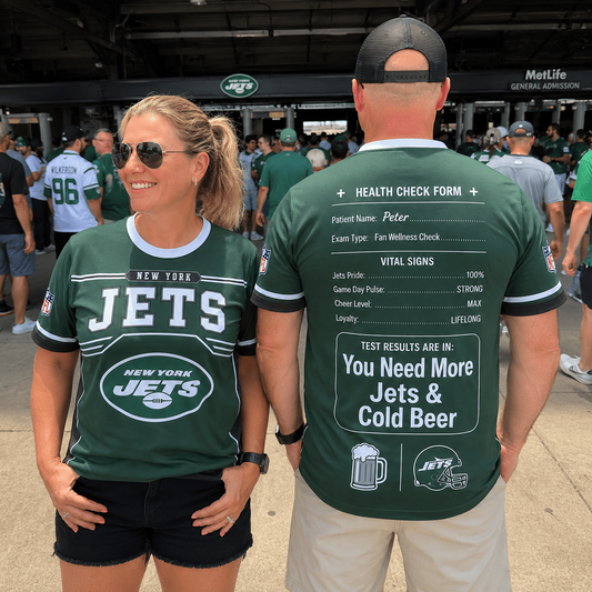 Premium NFL x NYJ Funny Personalized Health Check Form 3D Shirt Football Enthusiasts 040726