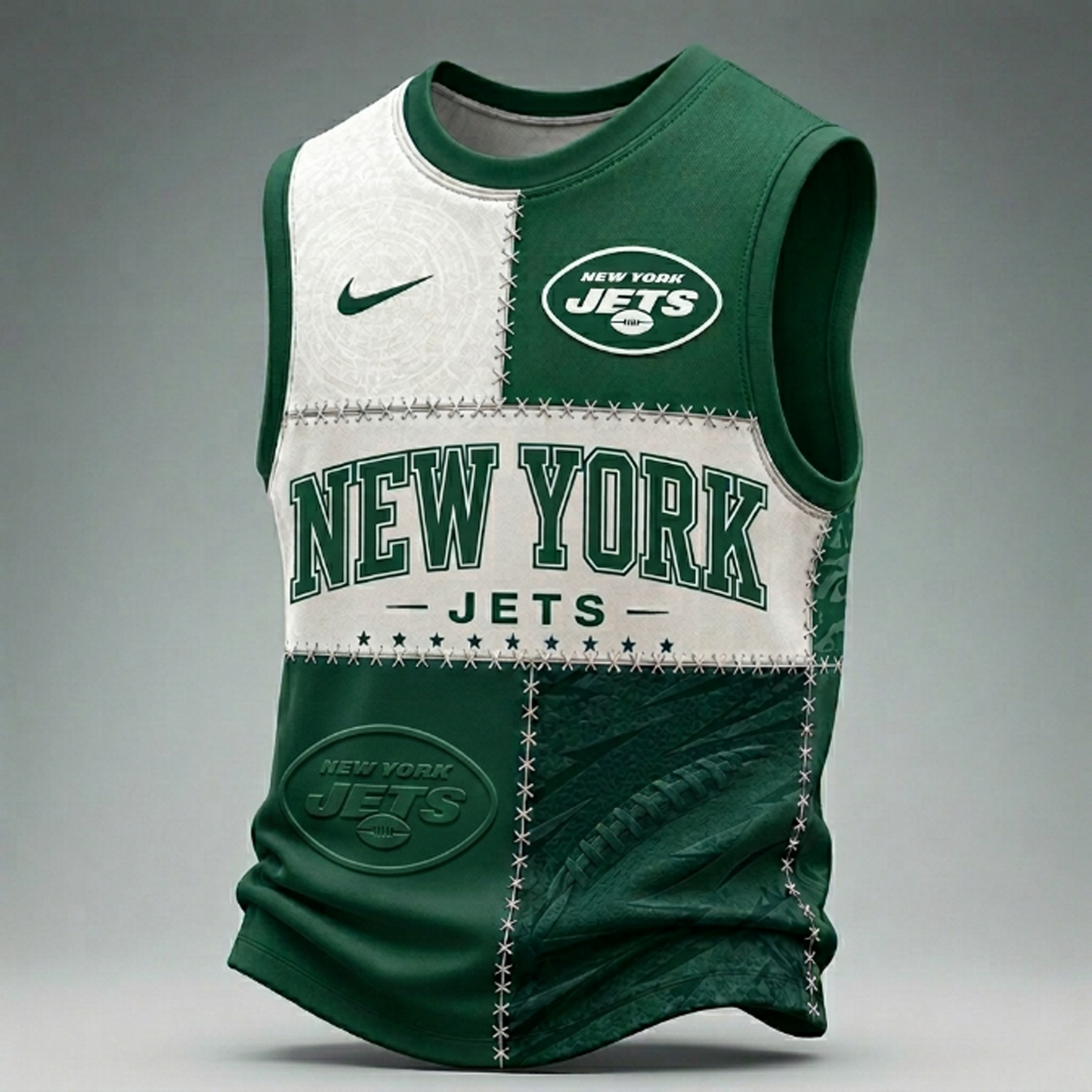 Premium NFL x NYJ Team Inspired Tank Top Jersey 240626