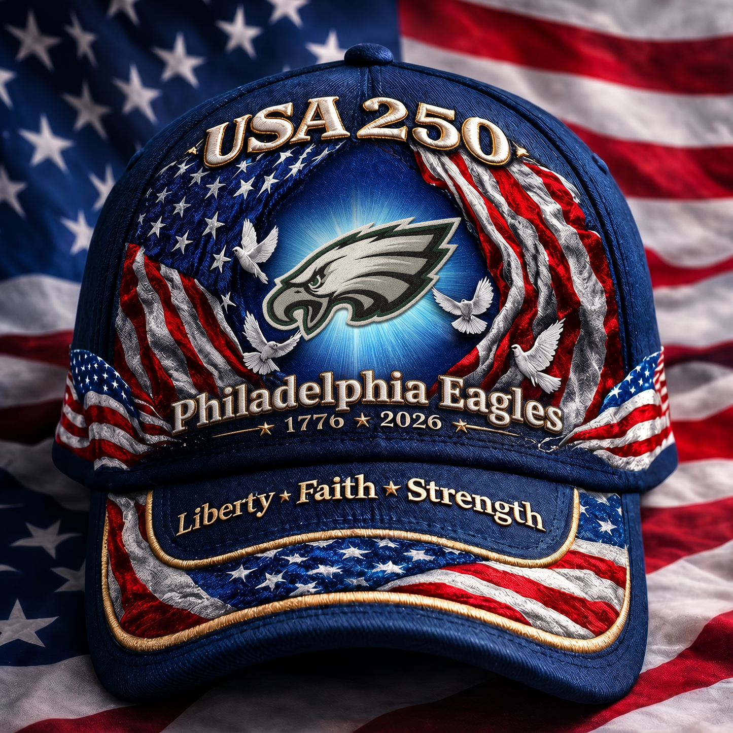 Premium NFL x PE 250 Years  Anniversary Of Freedom  Cap 220626