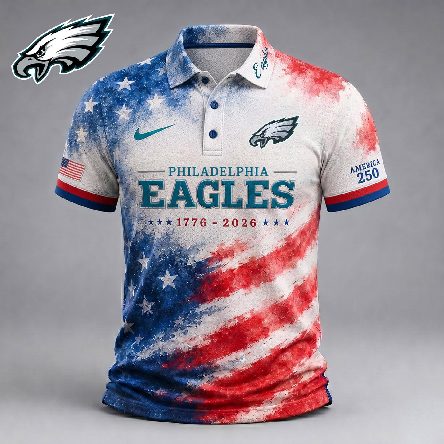 Premium NFL x PHI 250 Years Of Freedom Polo Shirt NDT NHM 150626