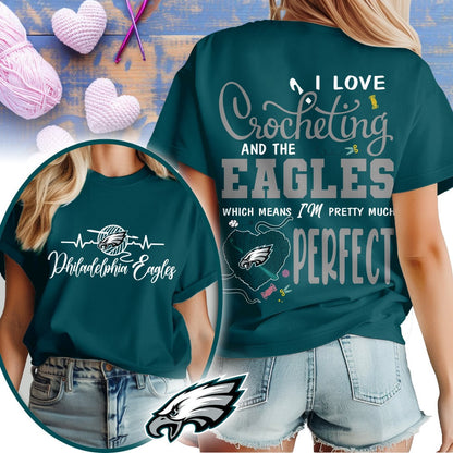 Premium NFL x PHI Crochet Fan 3D Shirt NDT NHM 2810