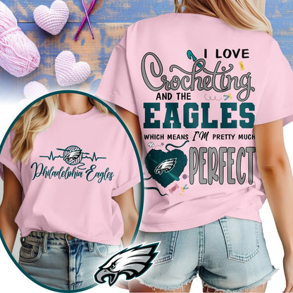 Premium NFL x PHI Crochet Fan 3D Shirt NDT NHM 2810