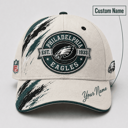 Premium NFL x PHI Custom Name Cap For Football Fans Loving Sporty Style 030726