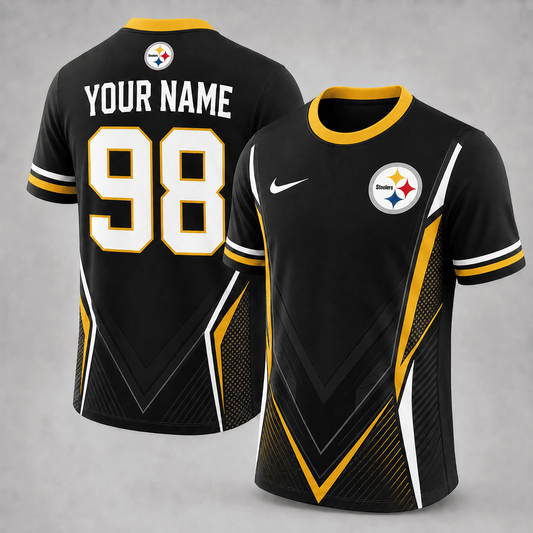 Premium NFL x PIT Custom Name Number Personalized Athletic T-Shirt 220626
