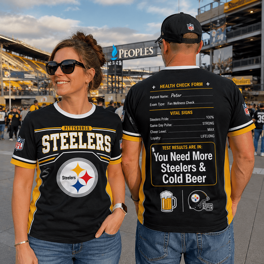 Premium NFL x PIT Funny Personalized Health Check Form 3D Shirt Football Enthusiasts 040726