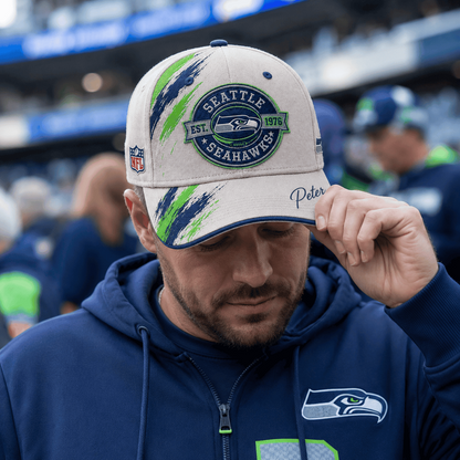 Premium NFL x SEA Custom Name Cap For Football Fans Loving Sporty Style 030726