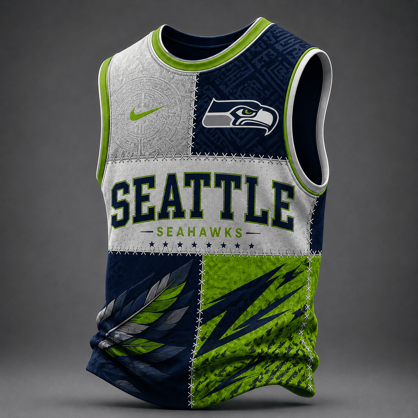 Premium NFL x SEA Team Inspired Tank Top Jersey 240626
