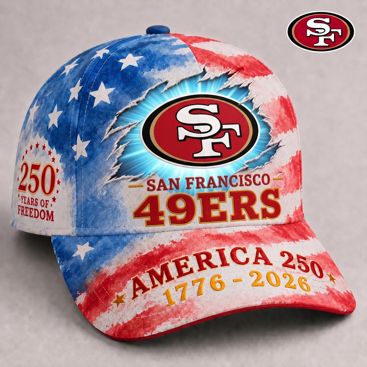 Premium NFL x SF EXCLUSIVE 250 Years Anniversary Of Freedom Cap 270626