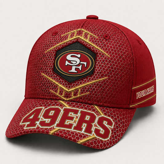 Premium NFL x SF Honeycomb Custom Name Cap for Loyal Fans