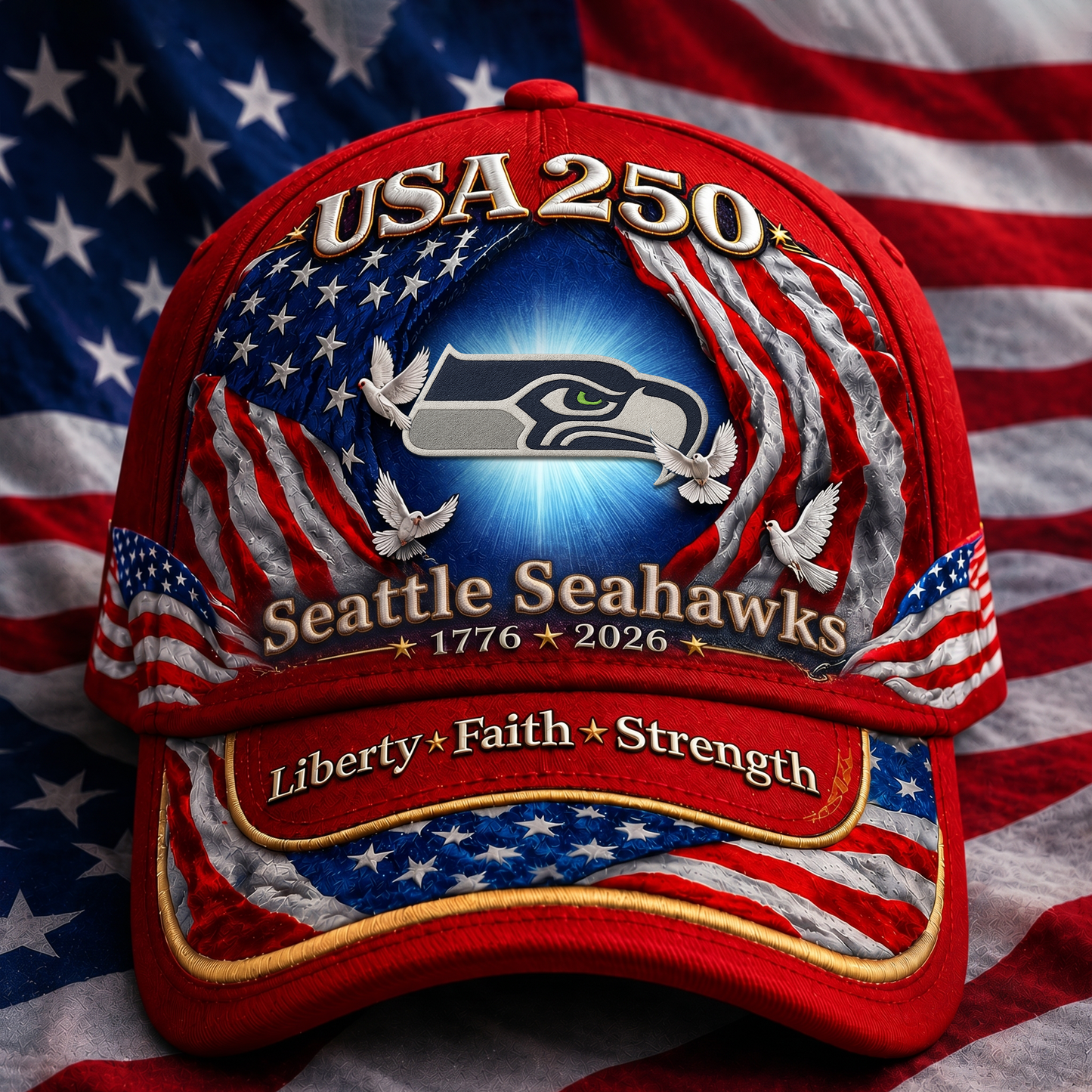 Premium NFL x SS 250 Years  Anniversary Of Freedom  Cap 220626