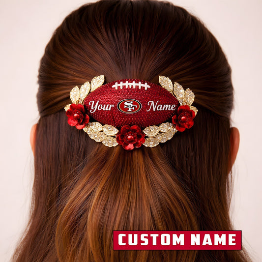 Premium NFL x San Francisco 49ers Personalized Women's Hair Pin - Valentine Edition NDT LVH