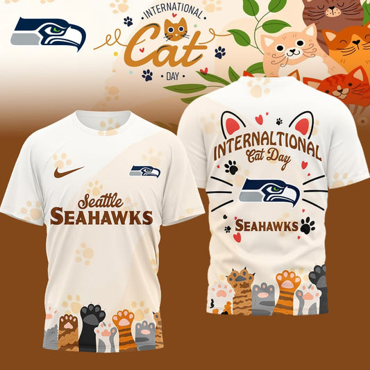 Premium NFL x Seattle Seahawks International Cat Day 3D Shirt NDT LVH