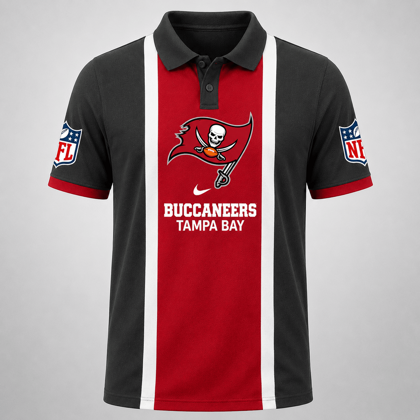 Premium NFL x TB Sports Inspired Vertical Stripe Polo 250626