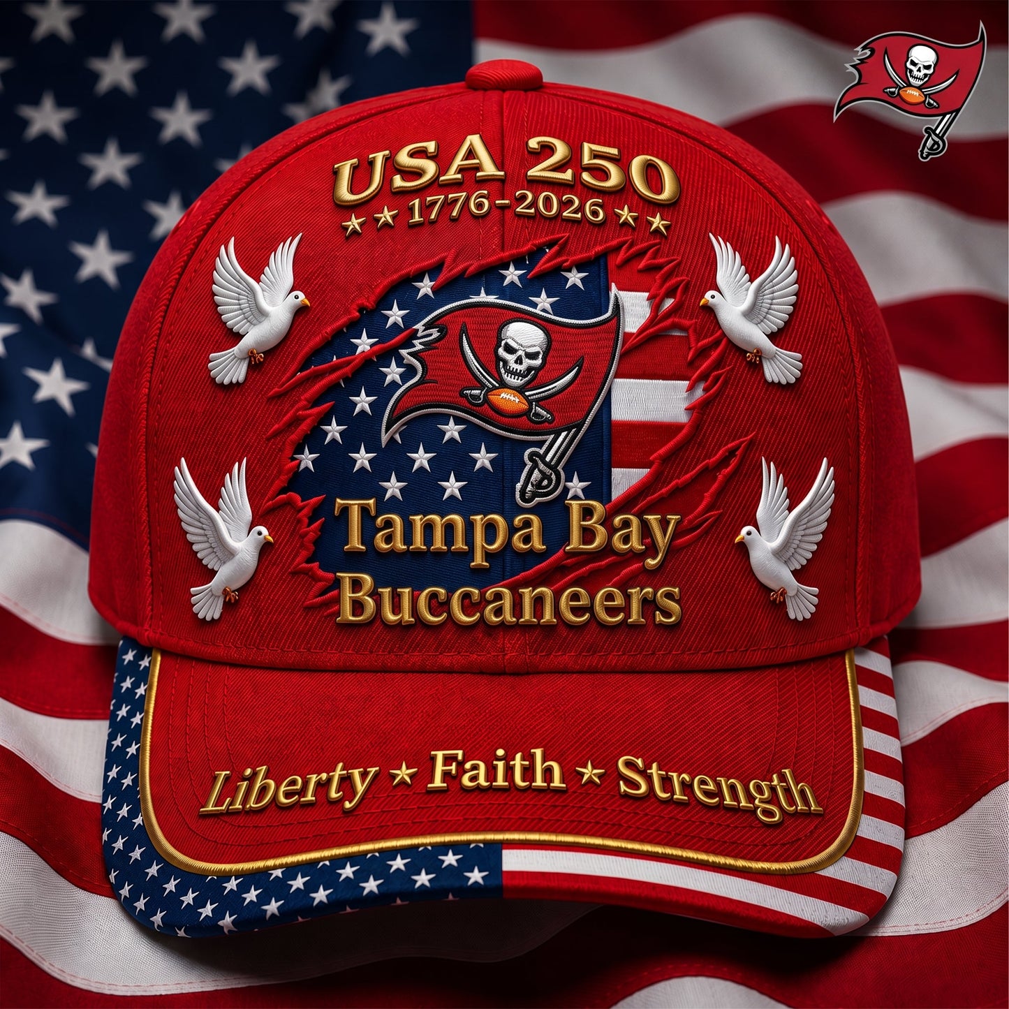 Premium NFL x TBB 250 Years Anniversary Of Freedom Cap V2  260626