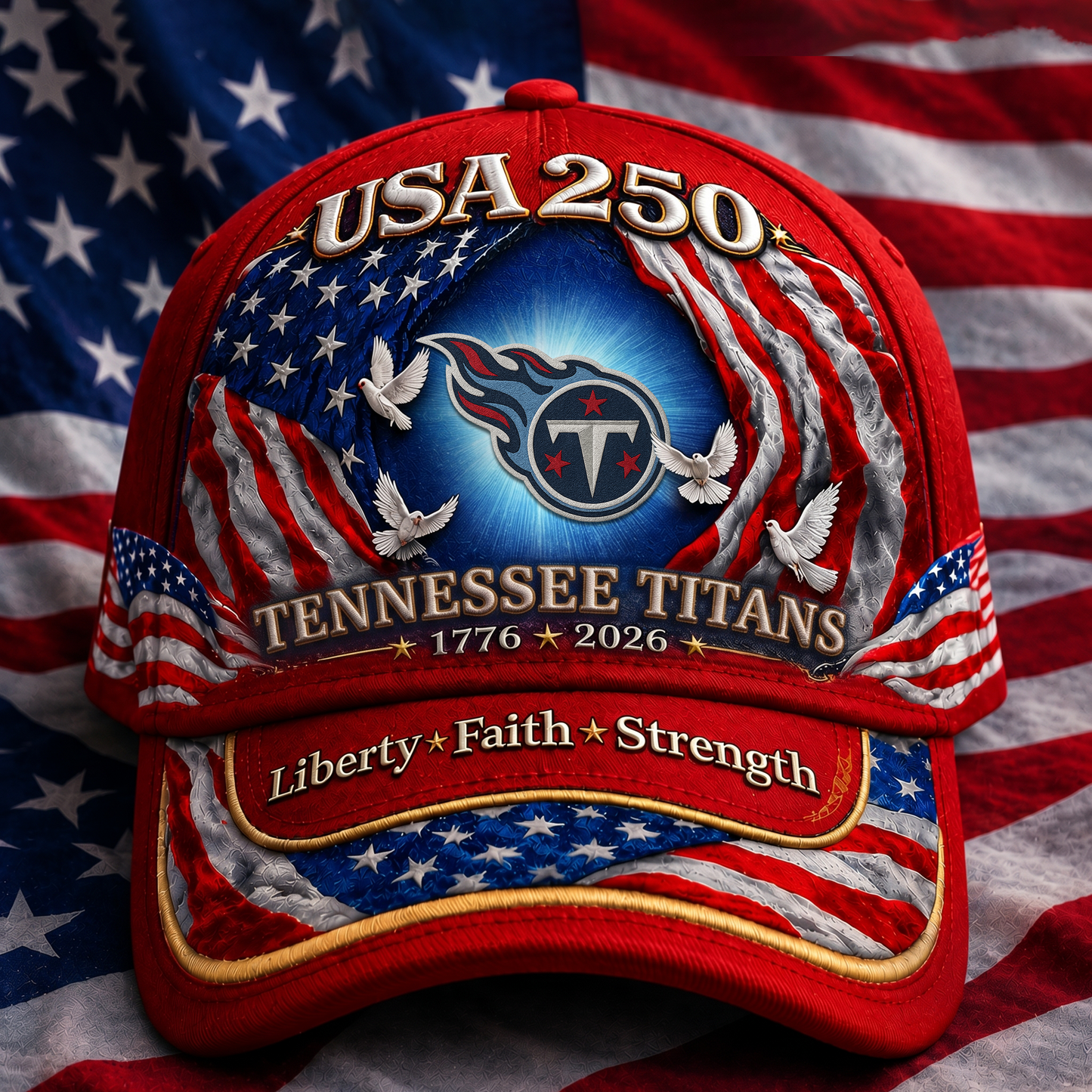 Premium NFL x TT 250 Years  Anniversary Of Freedom  Cap 220626