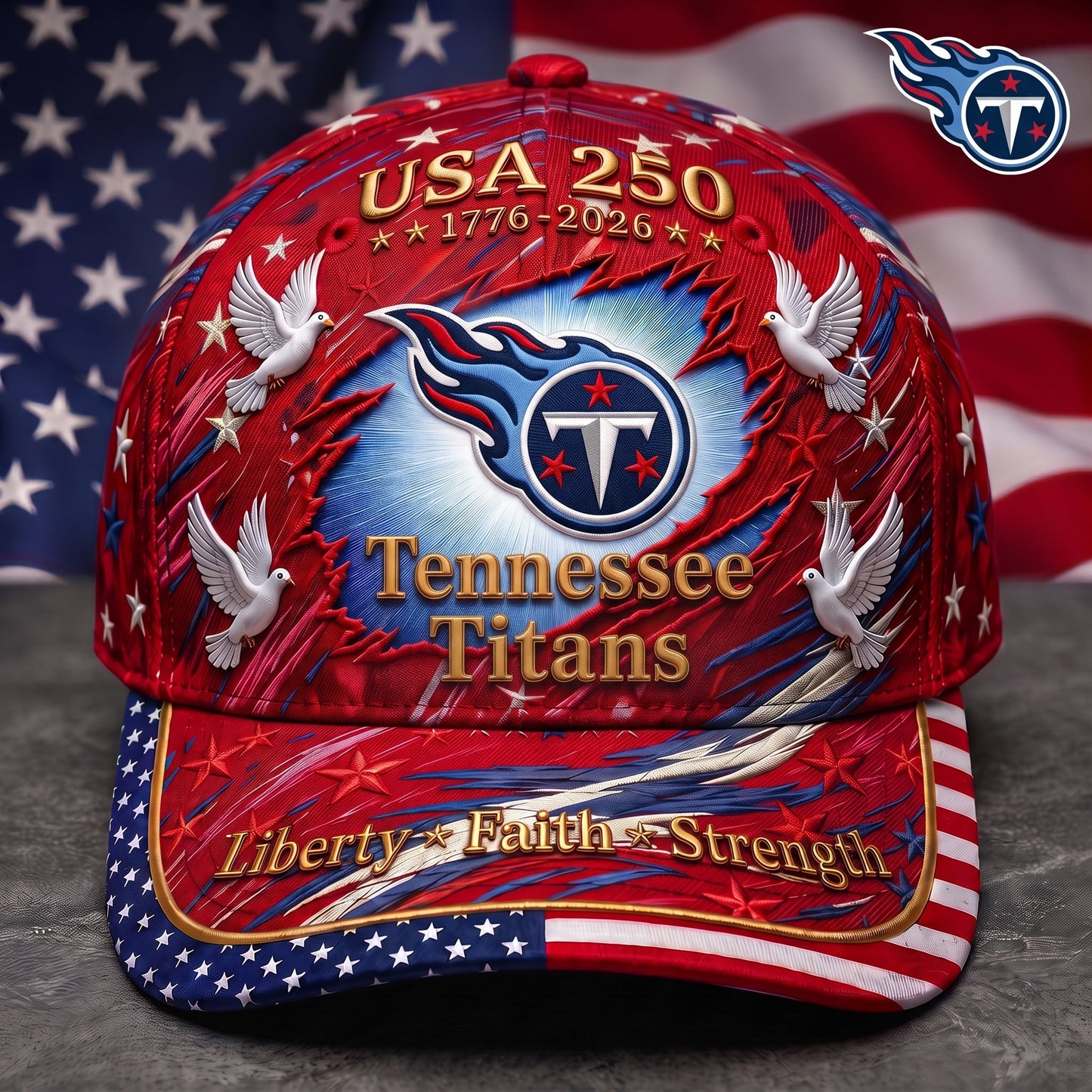 Premium NFL x TT 250 Years Anniversary Of Freedom Cap V4  260626